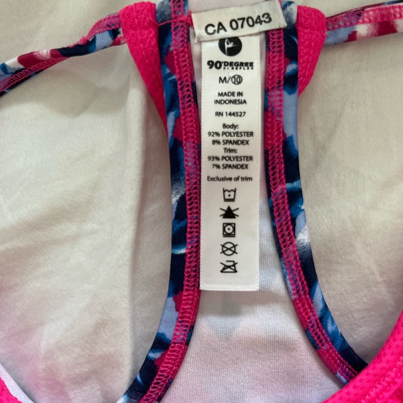 Girls pink athletic tank top with a double layer - Picture 2 of 8